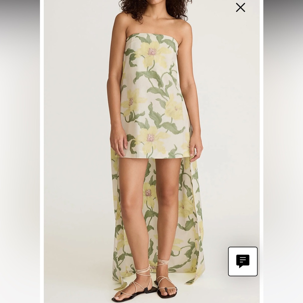 Rebecca Taylor Nouveau Fleur Mini Dress with Train